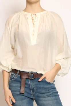 Kontatto Blusa in mussola off white