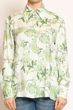 Wu'Side Camicia fantasia acqua/verde/salvia
