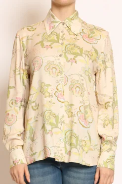 Wu'Side Camicia fantasia cipria/olio/rosa