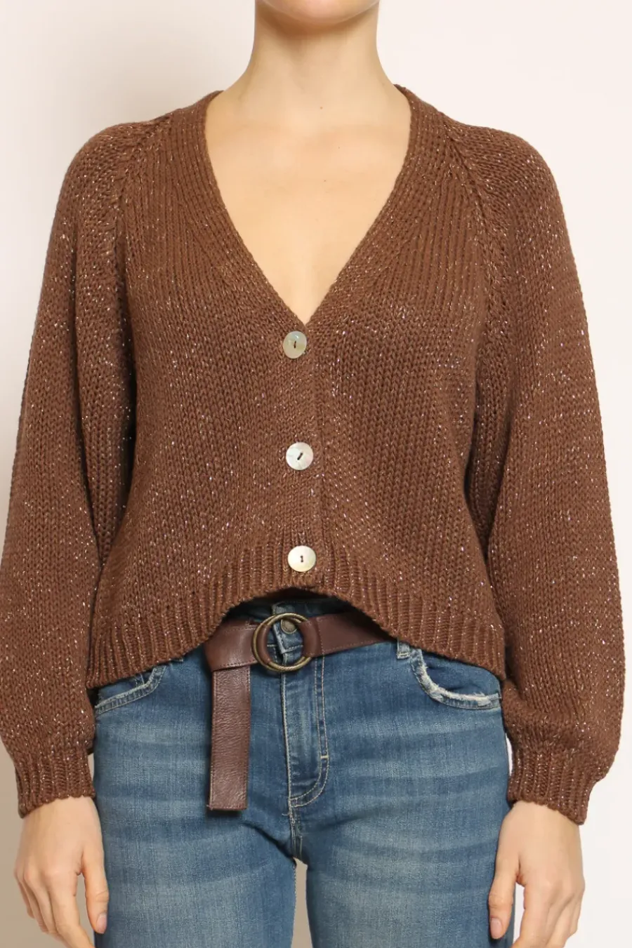 Have one Cardigan filo lurex moro/oro