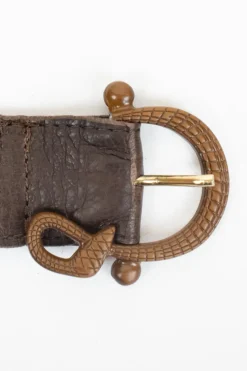 Zeroassoluto Cinta pelle fibbia snake