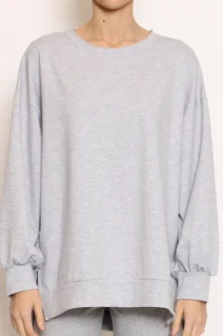 Zeroassoluto Felpa light spacchi laterali grigio melage
