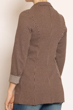 Zeroassoluto Giacca JIN elasticizzata fiori lurex moka/burro/oro