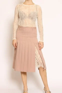 Vicolo Gonna plisse\' con pizzo