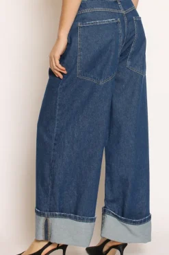 Tensione In Jeans BEN straight fit con risvolto blue