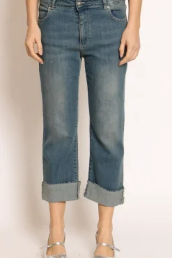 Zeroassoluto Jeans JENNIFER flare crop denim