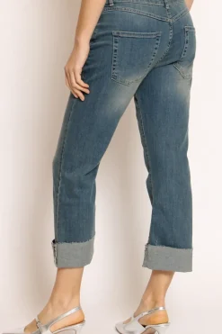 Zeroassoluto Jeans JENNIFER flare crop denim