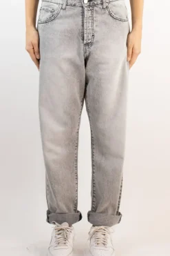 Zeroassoluto Jeans morgana denim relaxed grigio fumo