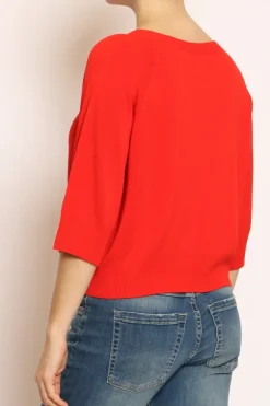 Kontatto Maglia crop manica 3/4 in filo di viscosa