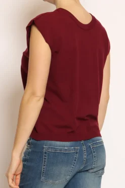 Kontatto Maglia girocollo smanicata in filo di viscosa