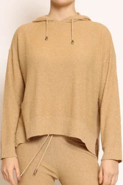 Kontatto Maglia in bouclu00e8 elasticizzato con cappuccio