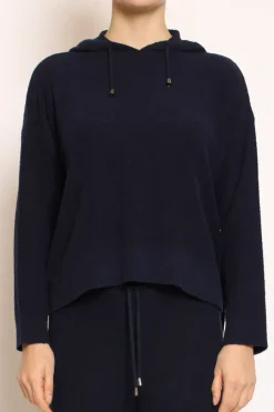 Kontatto Maglia in bouclu00e8 elasticizzato con cappuccio
