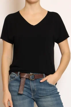 Kontatto Maglia scollo v in filo di viscosa