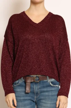 Kontatto Maglia scollo v in lurex
