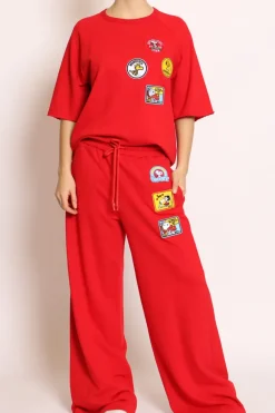 Tensione In Pantalone felpa patch Snoopy