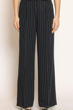 Vicolo Pantalone gessato dritto blu