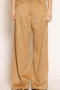Tensione In Pantalone GIUSI wide leg effetto suede