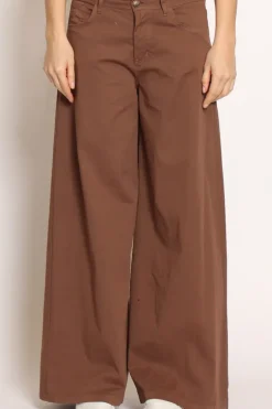 Zeroassoluto Pantalone LANY wide leg cotone elasticizzato