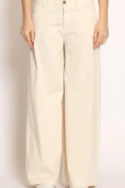 Zeroassoluto Pantalone LANY wide leg cotone elasticizzato