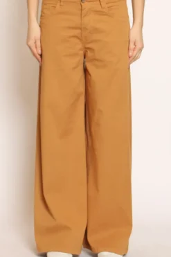 Zeroassoluto Pantalone LANY wide leg cotone elasticizzato