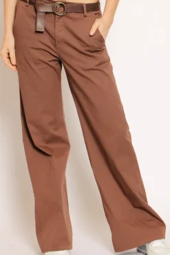 Zeroassoluto Pantalone LILLY palazzo cotone elasticizzato