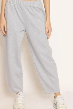Zeroassoluto Pantalone mom fit felpa light grigio melange