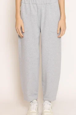 Zeroassoluto Pantalone mom fit felpa light grigio melange