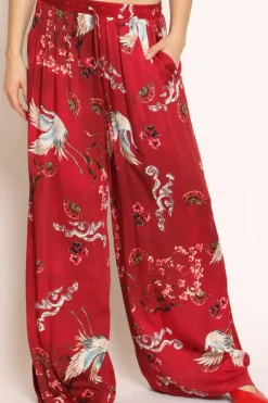 Vicolo Pantalone palazzo con laccio fantasia bordeaux