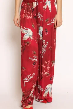 Vicolo Pantalone palazzo con laccio fantasia bordeaux