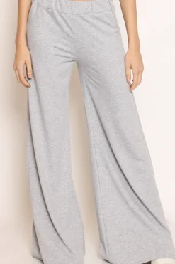 Zeroassoluto Pantalone palazzo felpa light grigio melange