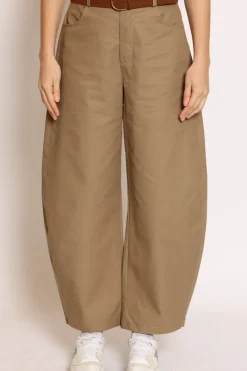 Vicolo Pantaloni mom fit 100 % cotone kaki