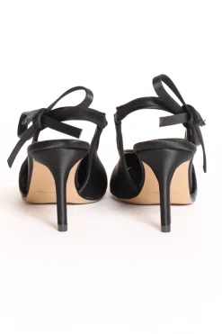 Divine Follie Slingback punta raso nero