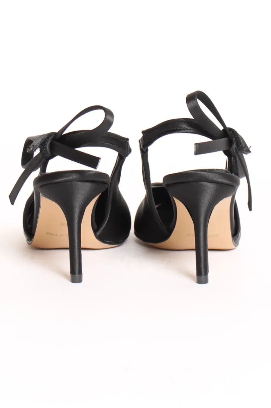 Divine Follie Slingback punta raso nero