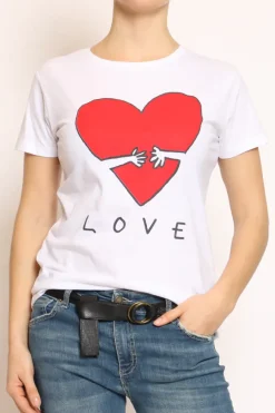 Have one T-shirt cuore love bianco