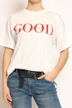 Vicolo T-shirt GOOD bianco/rosso
