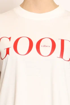 Vicolo T-shirt GOOD bianco/rosso