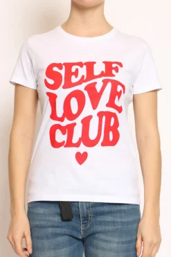 Have one T-shirt SELF LOVE CLUB bianco