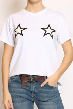 Vicolo T-shirt stelle bianco