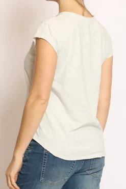 T-shirt taglio vivo cotone fiammato mezza manica