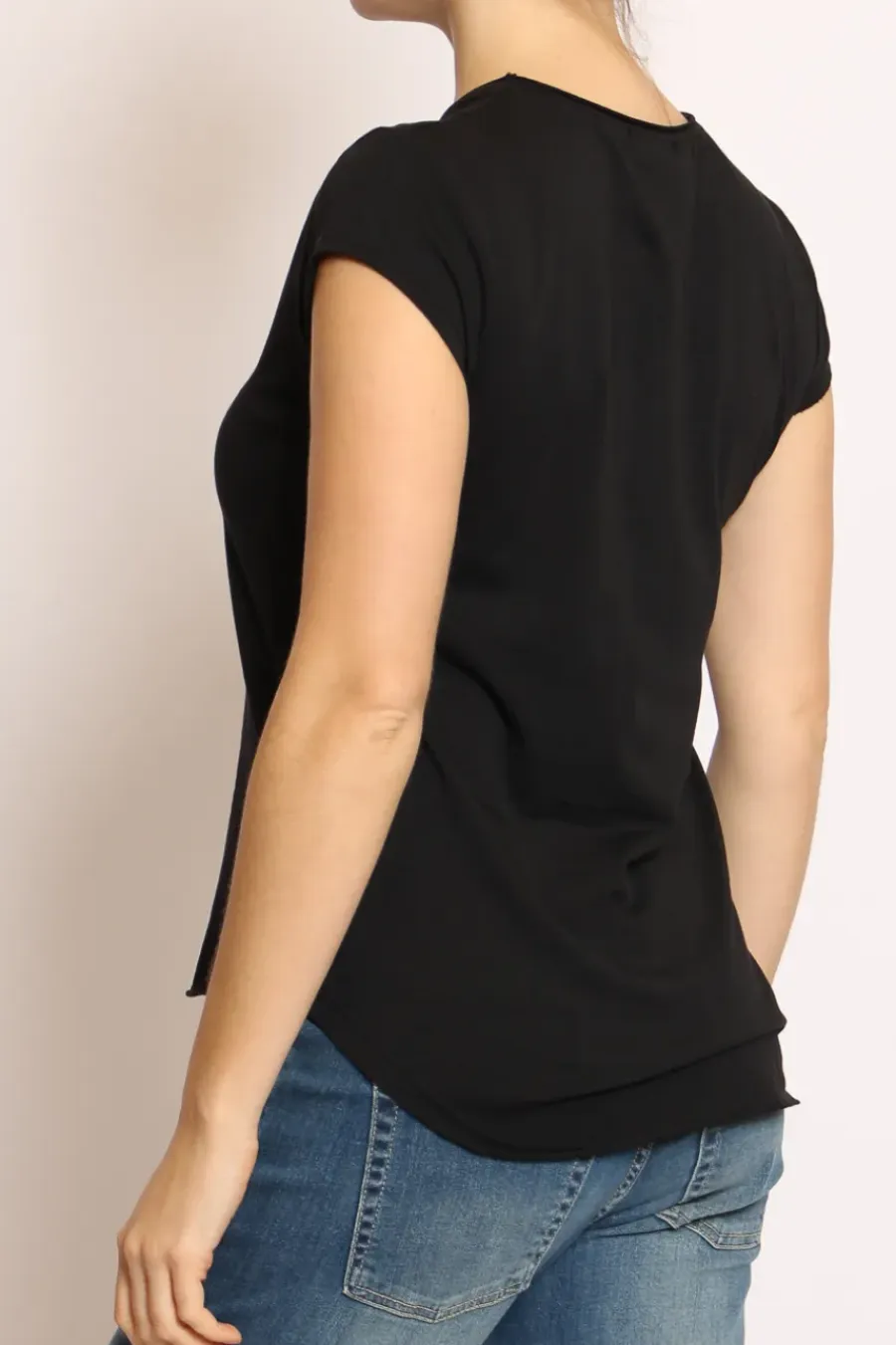 T-shirt taglio vivo mezza manica
